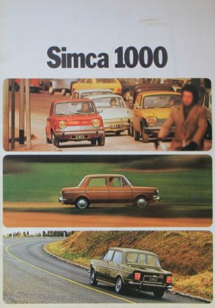 Simca 1000 Modelprogram 1973 Carbrochure (2986)